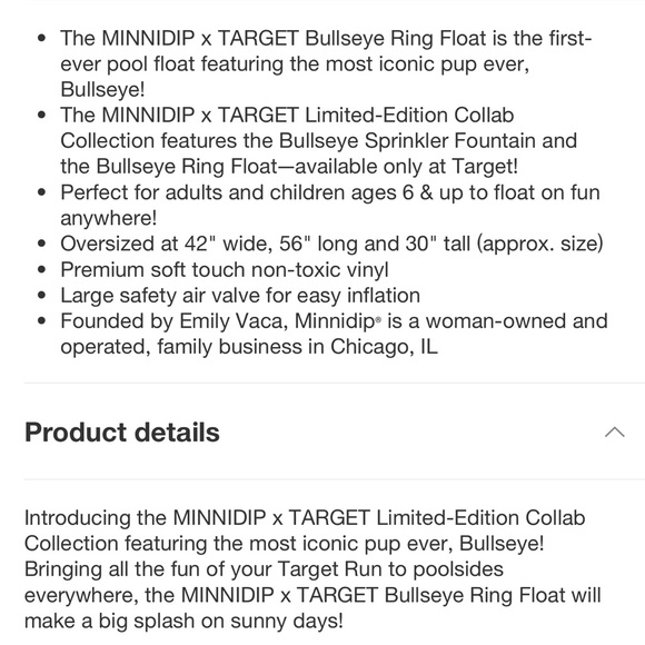 NEW! Minnidip x Target Bullseye ring float - Picture 11 of 11